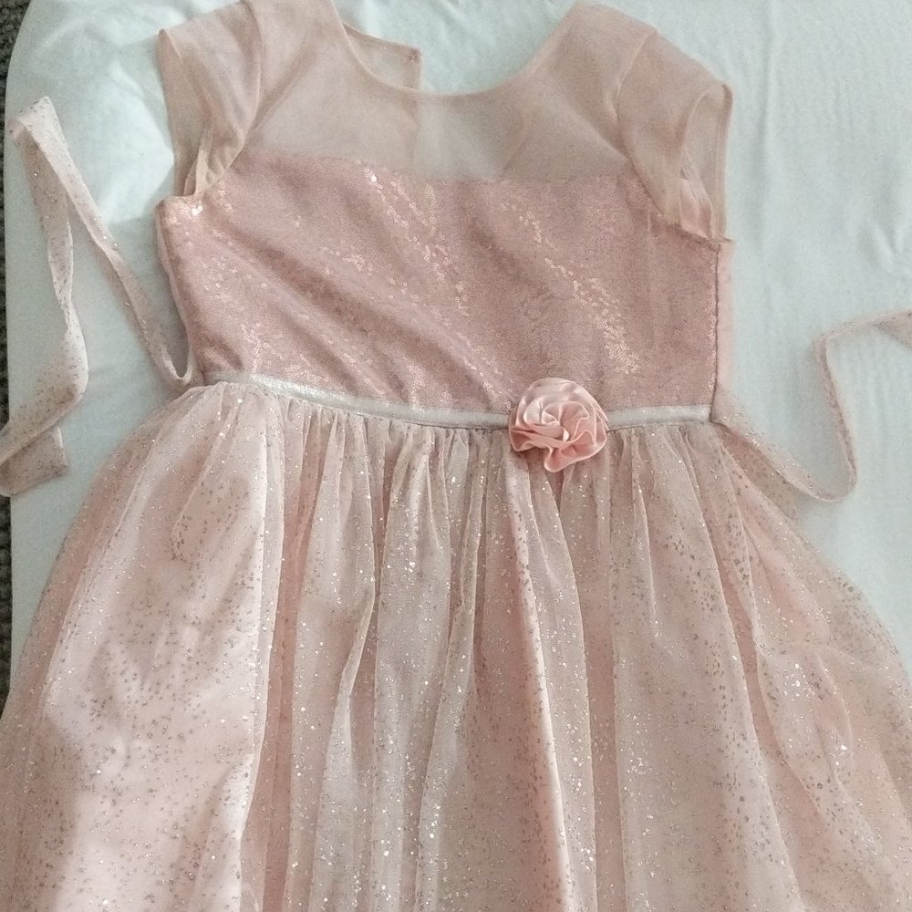 Light pink dress for girls for birthday or special occasions
